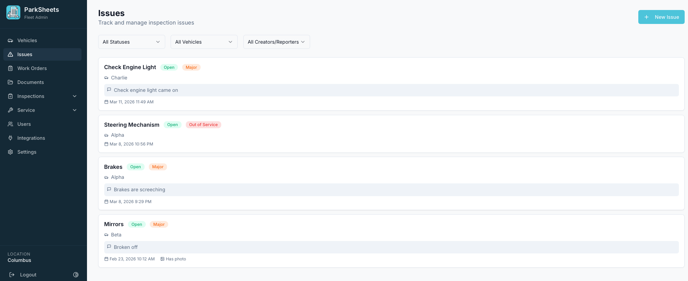 ParkSheets Fleet screenshot 2