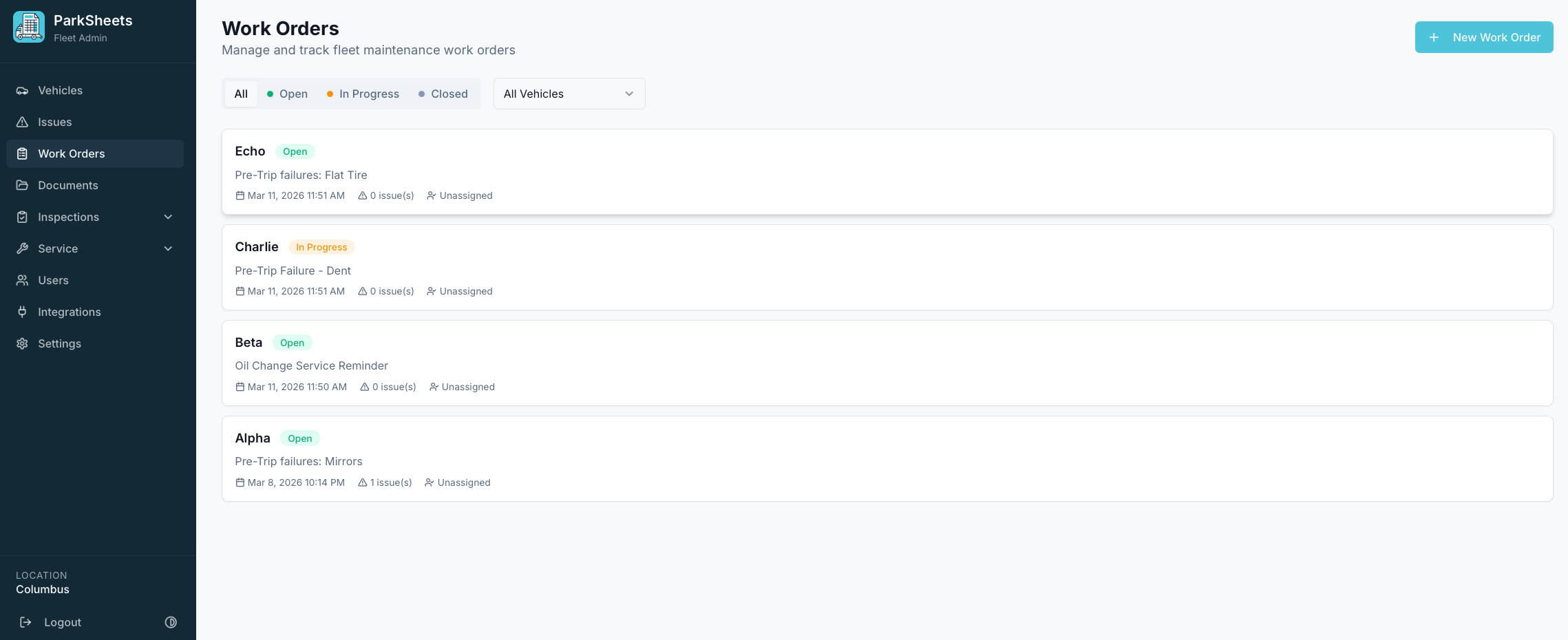 ParkSheets Fleet screenshot 3